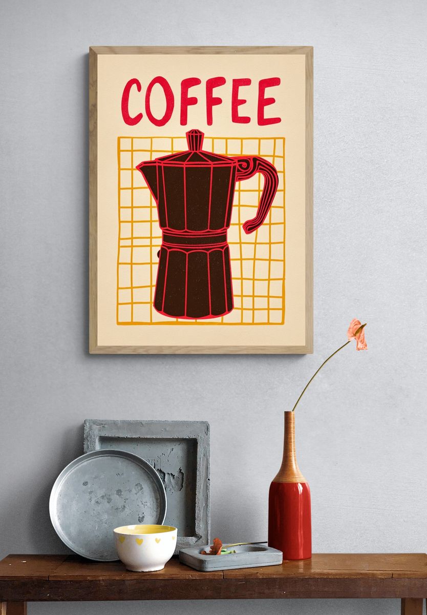 Coffee Maker — Illustration Print. — room view 3