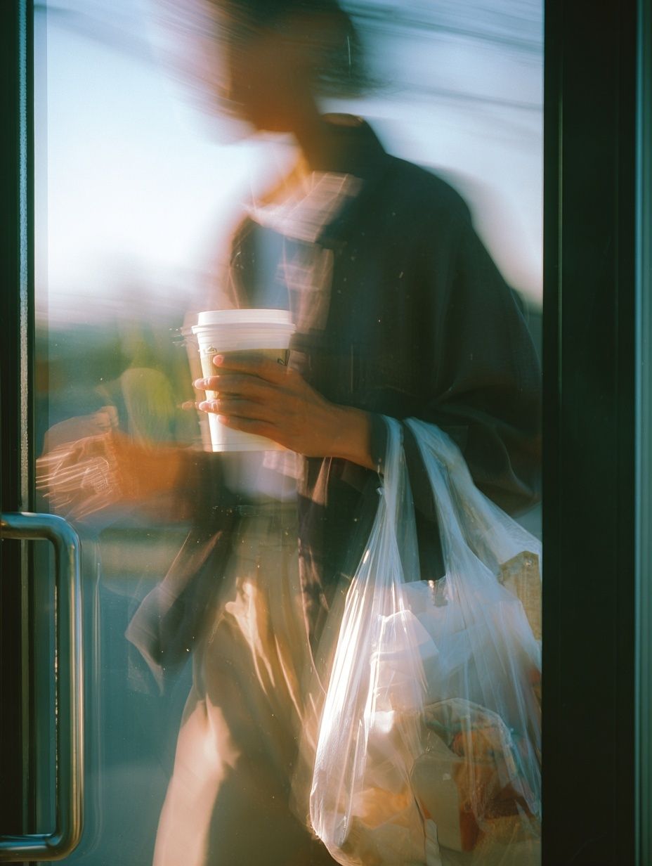 Candid Coffee Moment — Photography Print. poster — photography art
