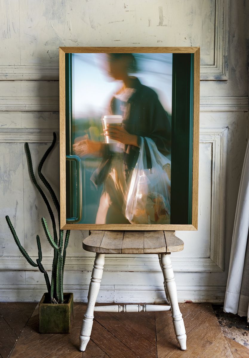 Candid Coffee Moment — Photography Print. — room view 1