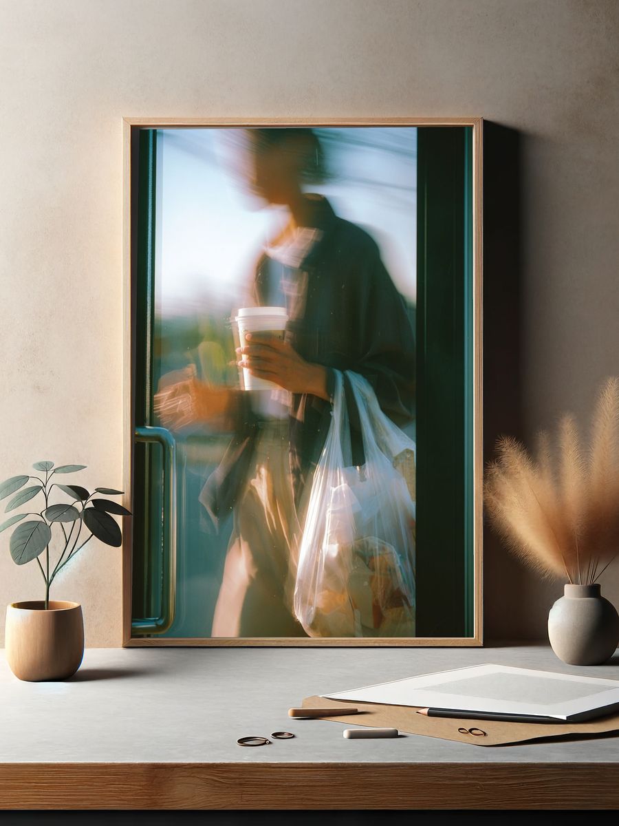 Candid Coffee Moment — Photography Print. — room view 2