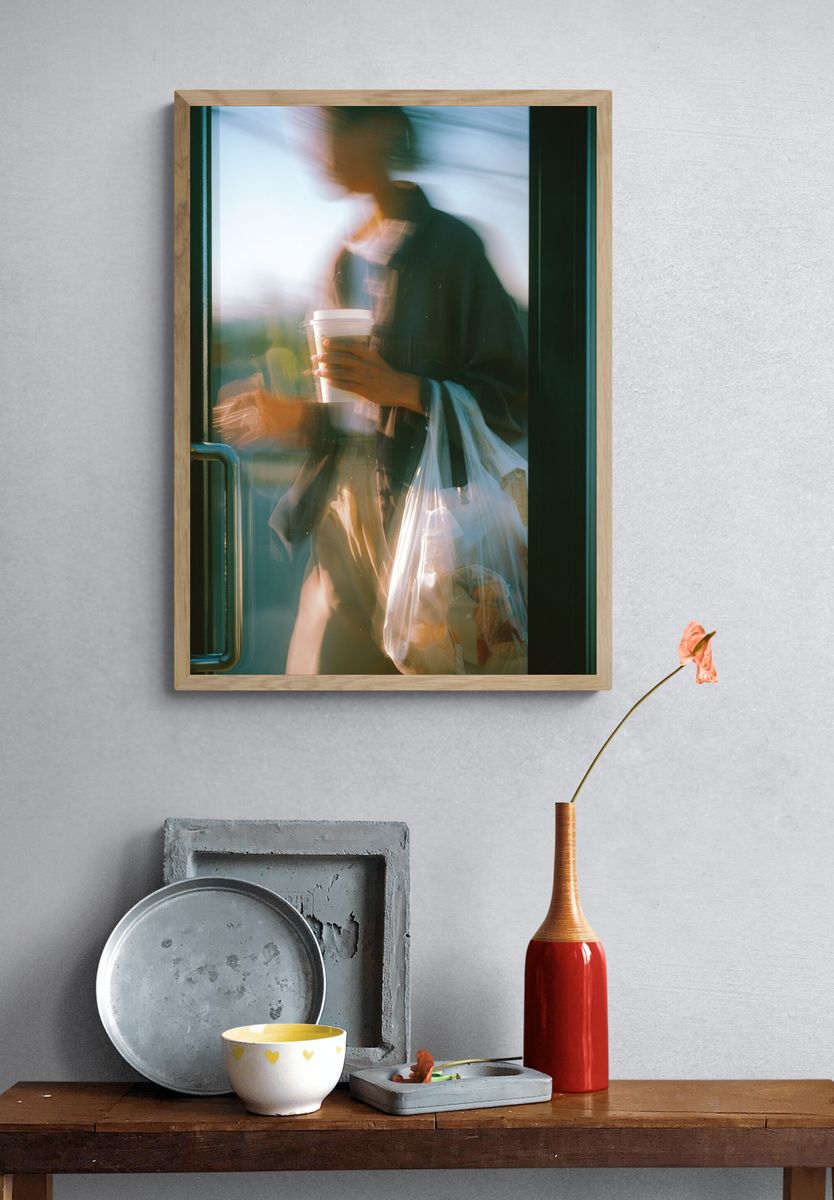 Candid Coffee Moment — Photography Print. — room view 3