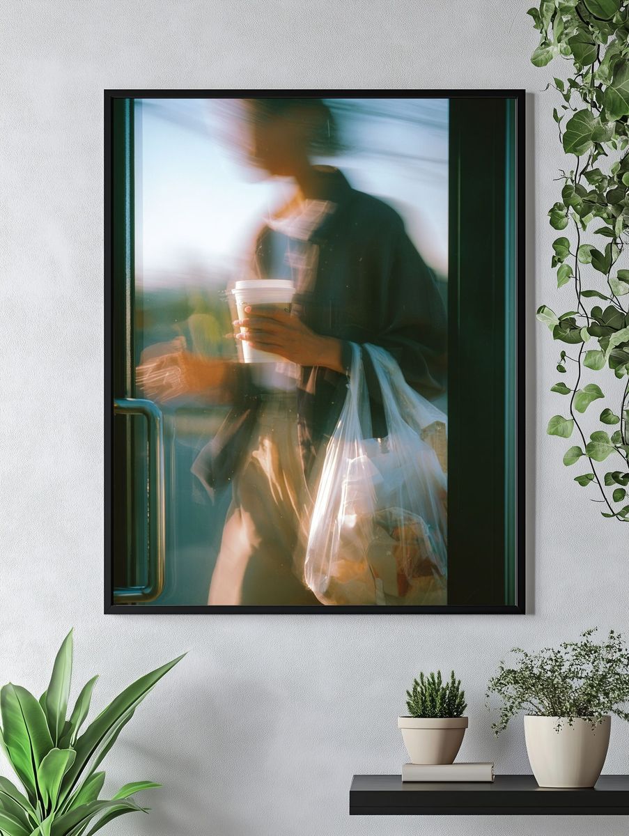 Candid Coffee Moment — Photography Print. — room view 4