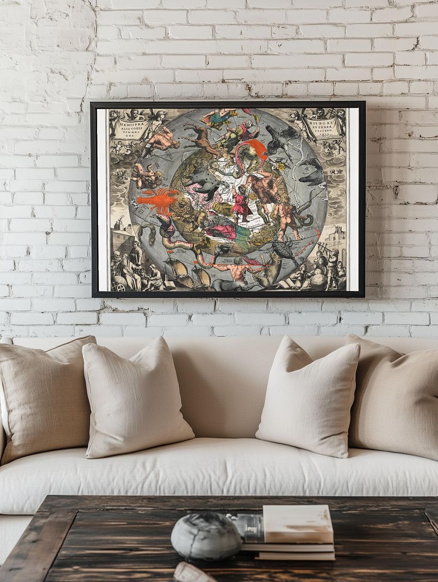 Celestial Map — Vintage Print. — room view 1