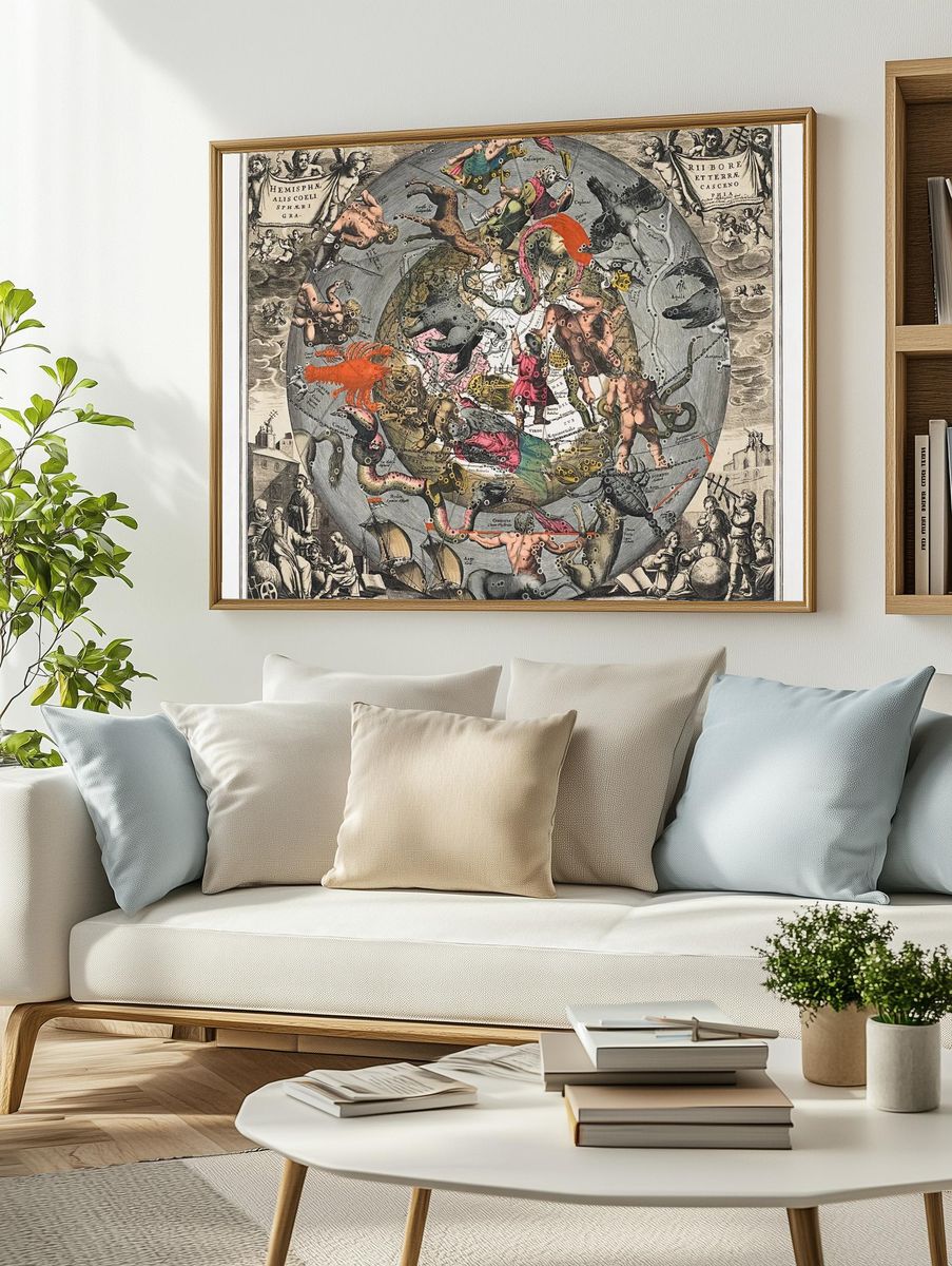 Celestial Map — Vintage Print. — room view 2