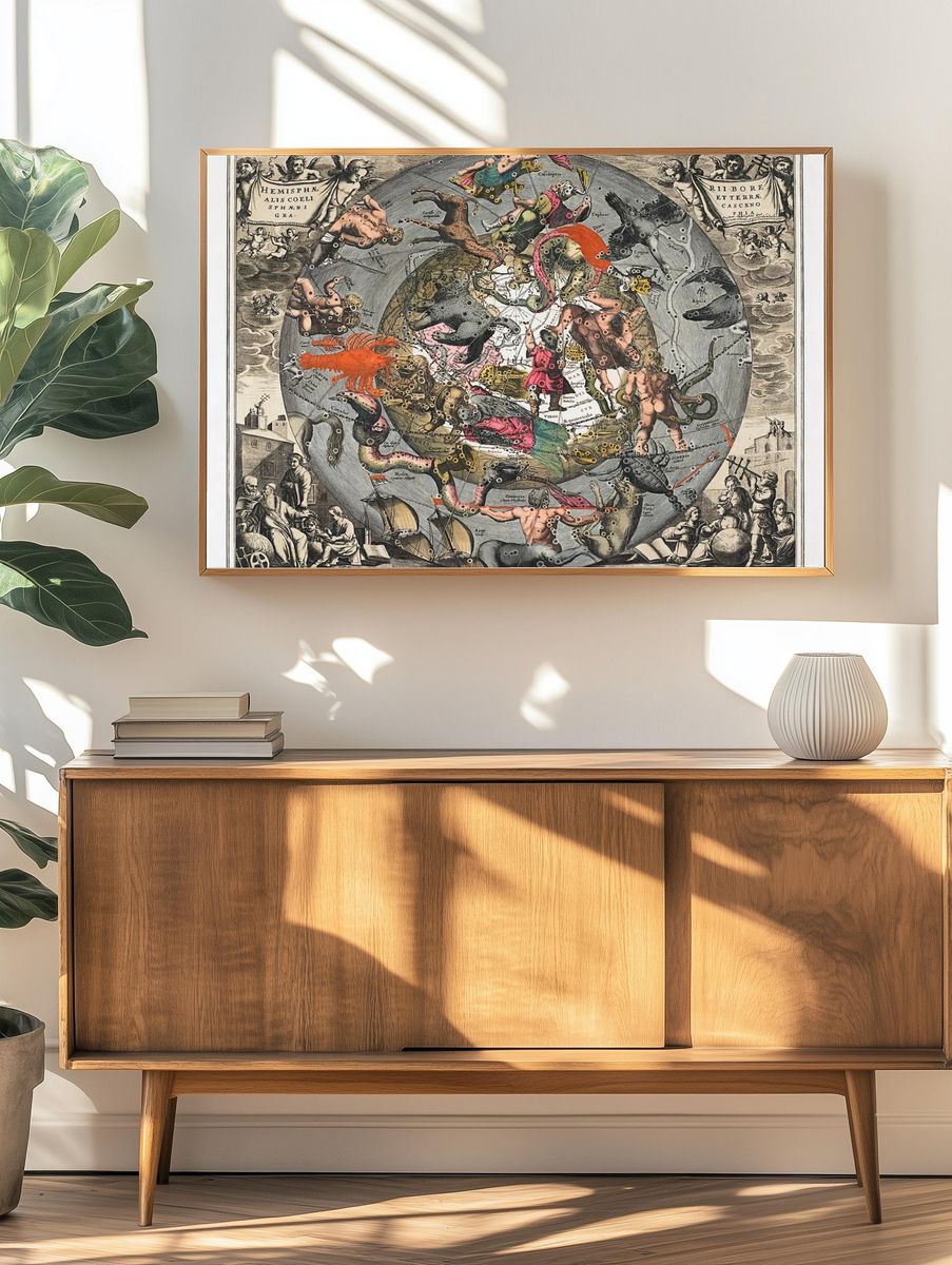 Celestial Map — Vintage Print. — room view 3