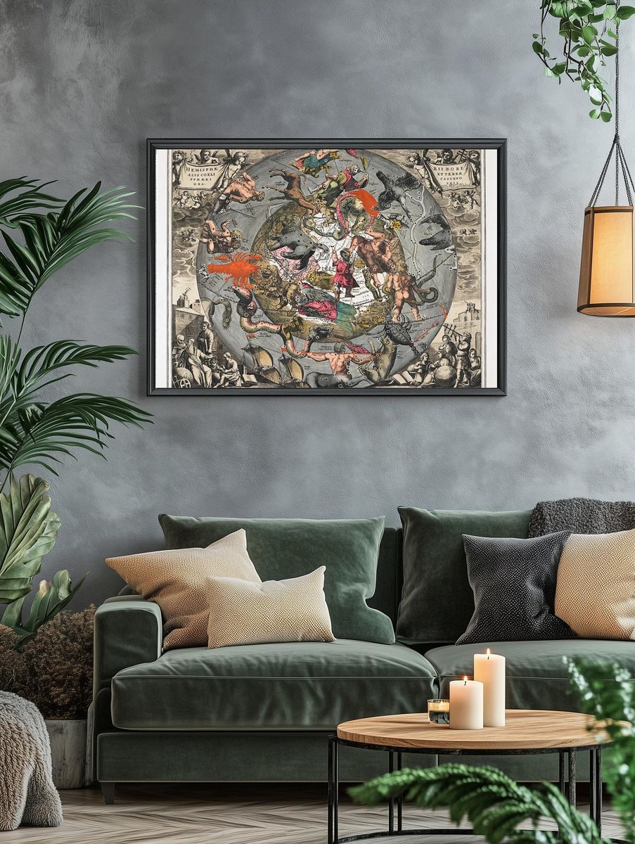Celestial Map — Vintage Print. — room view 4