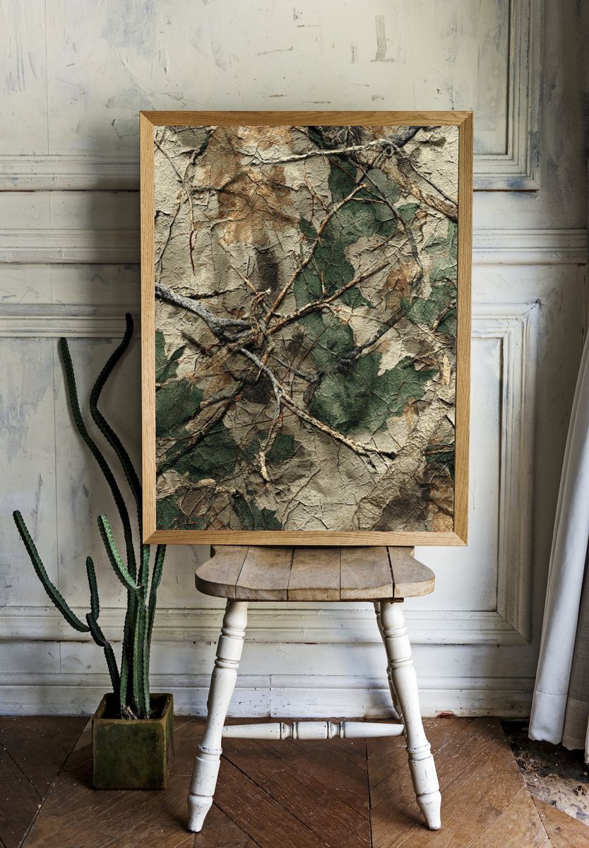 Camouflage Texture Poster. — room view 1