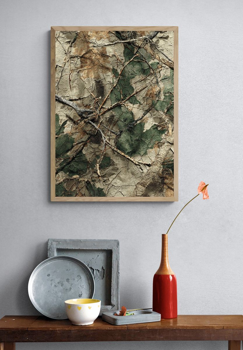 Camouflage Texture Poster. — room view 3