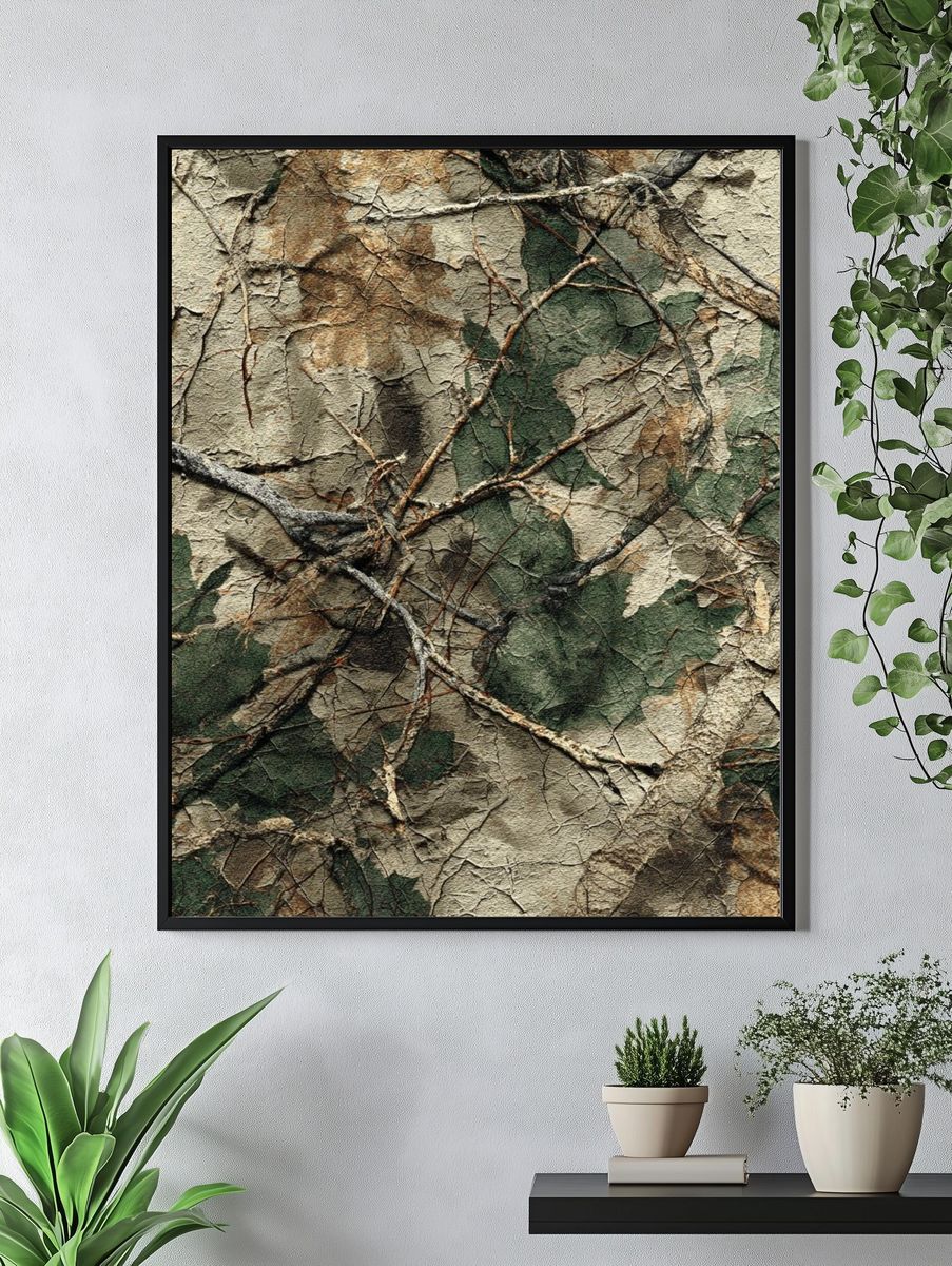 Camouflage Texture Poster. — room view 4