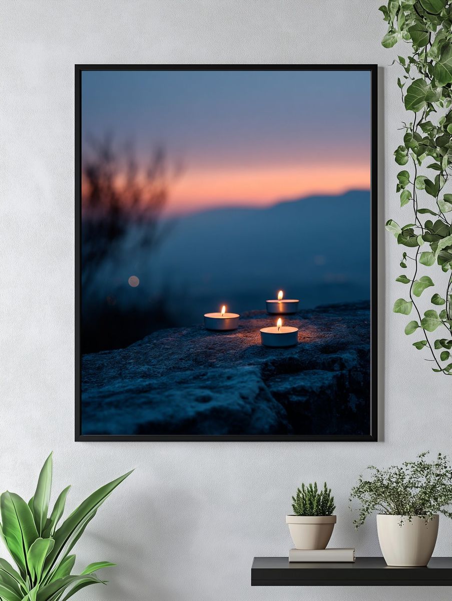 Candles at Dusk — Photography Print. — room view 4
