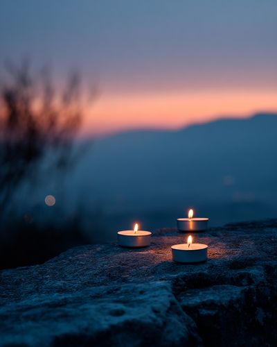 Candles at Dusk — Photography Print. poster print