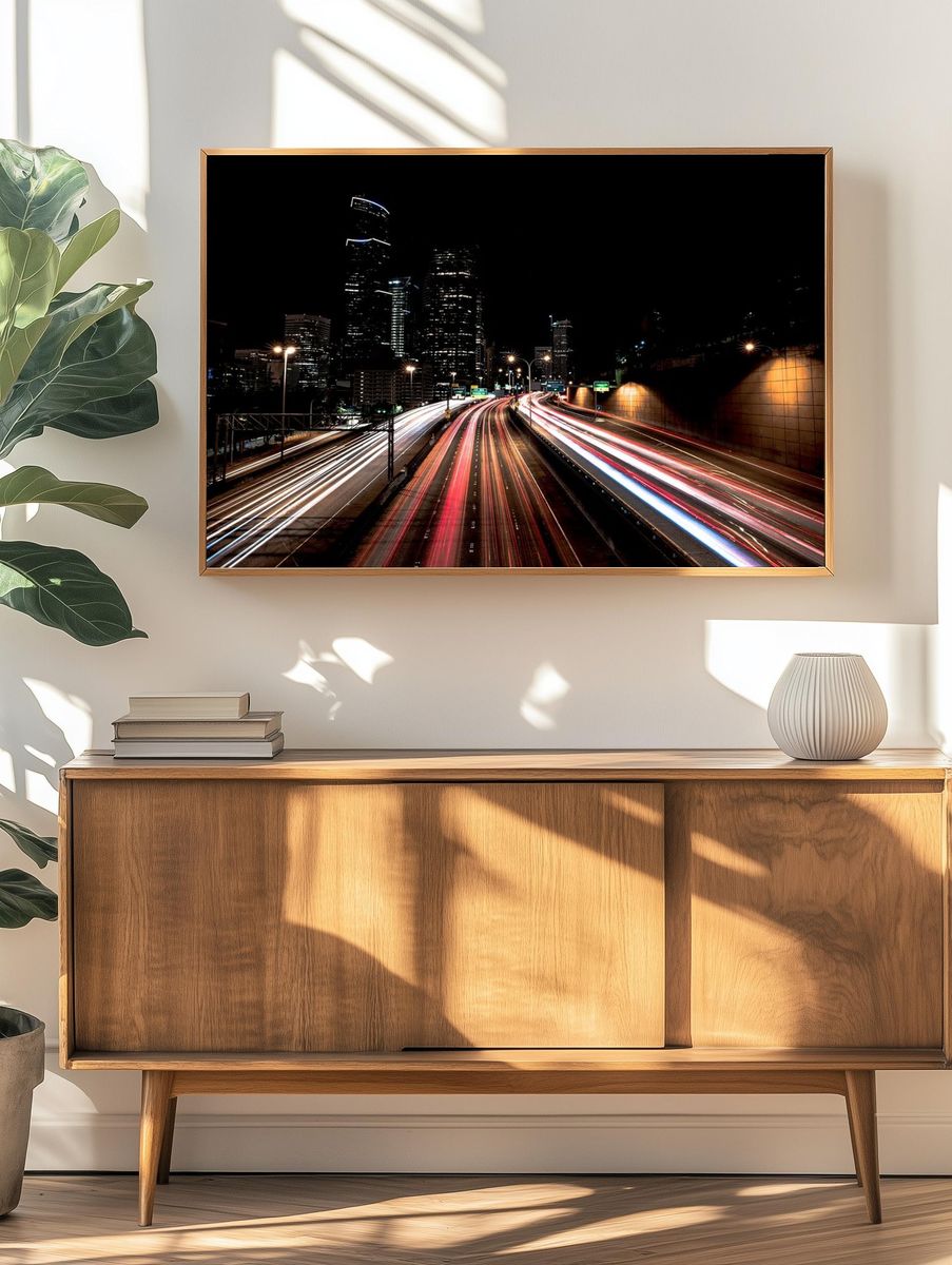 City Lights at Night — Photography Print. — room view 3
