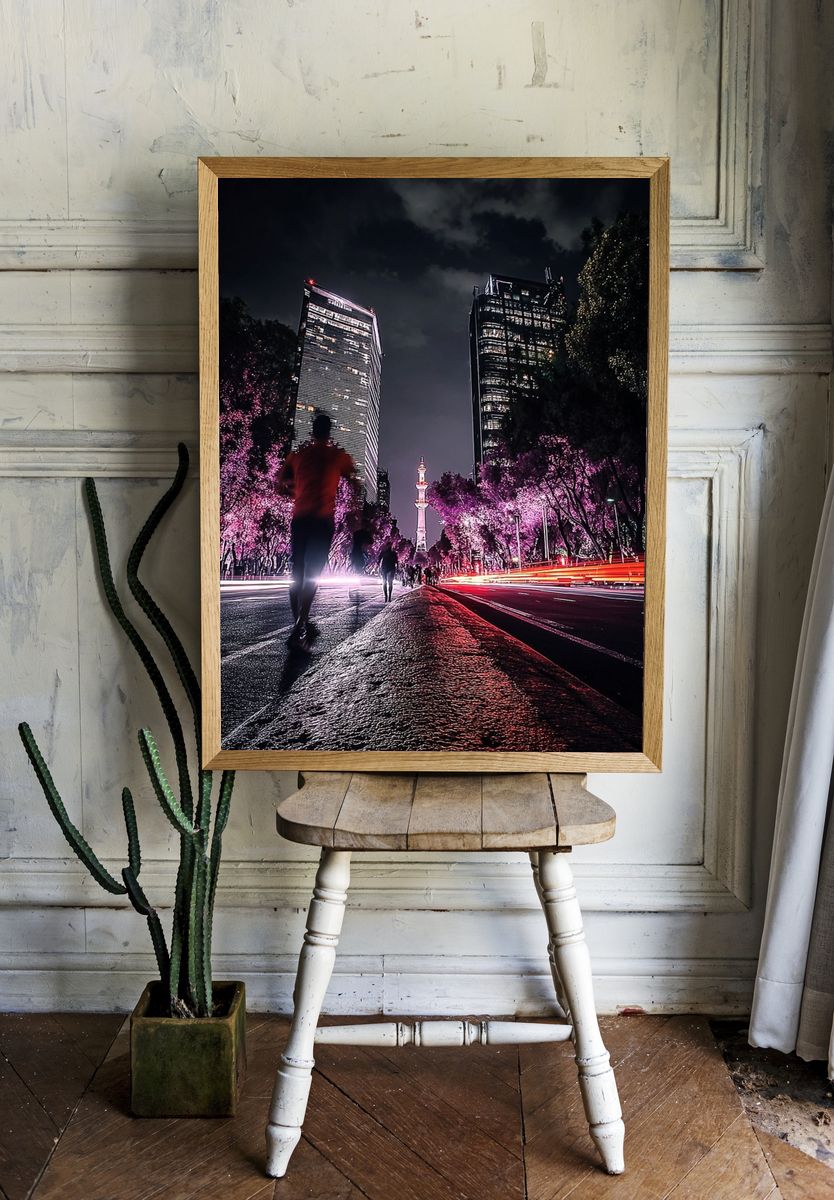 City Nightscape — Photography Poster. — room view 1