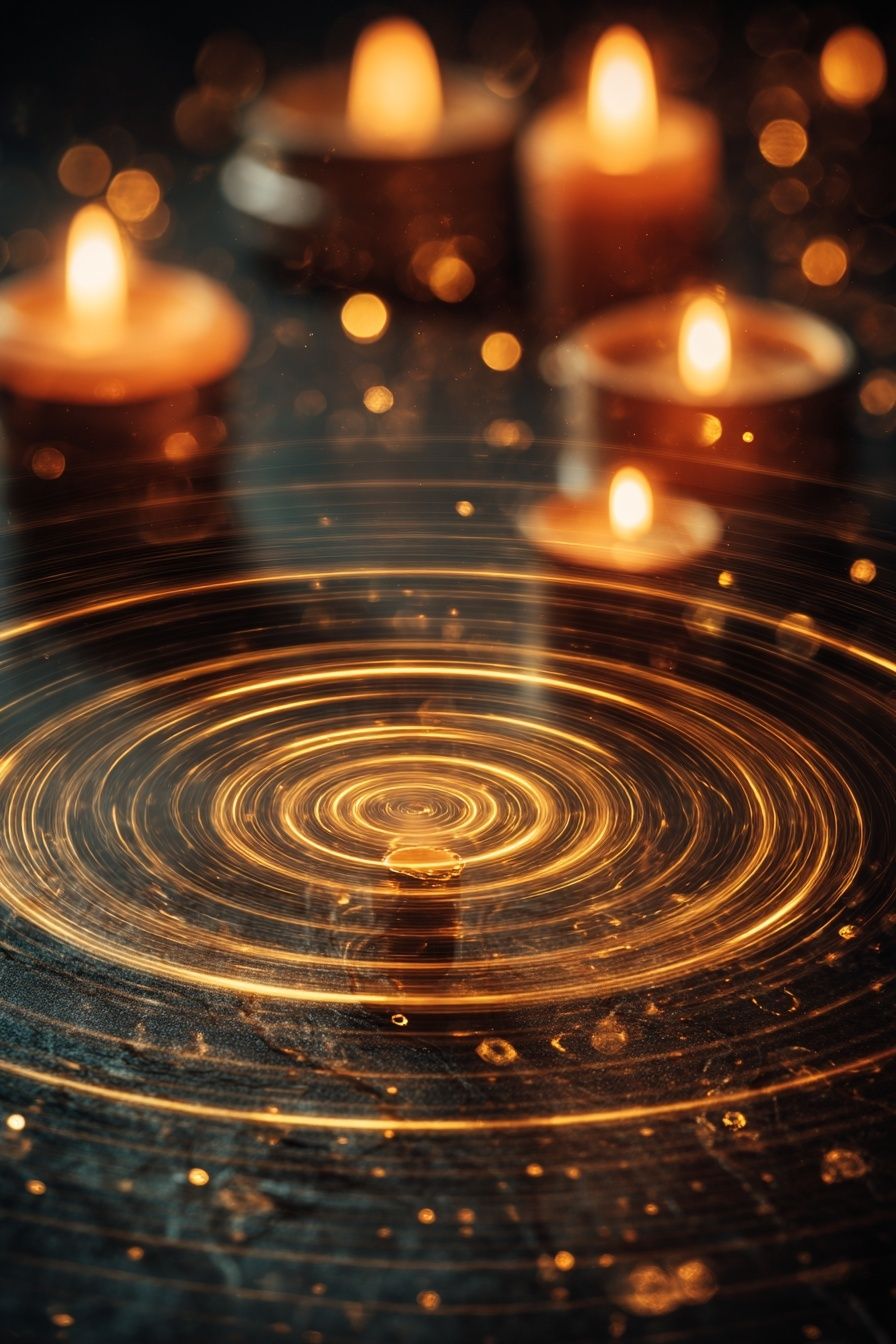 Candlelight Ripples — Photography Print. poster — photography art