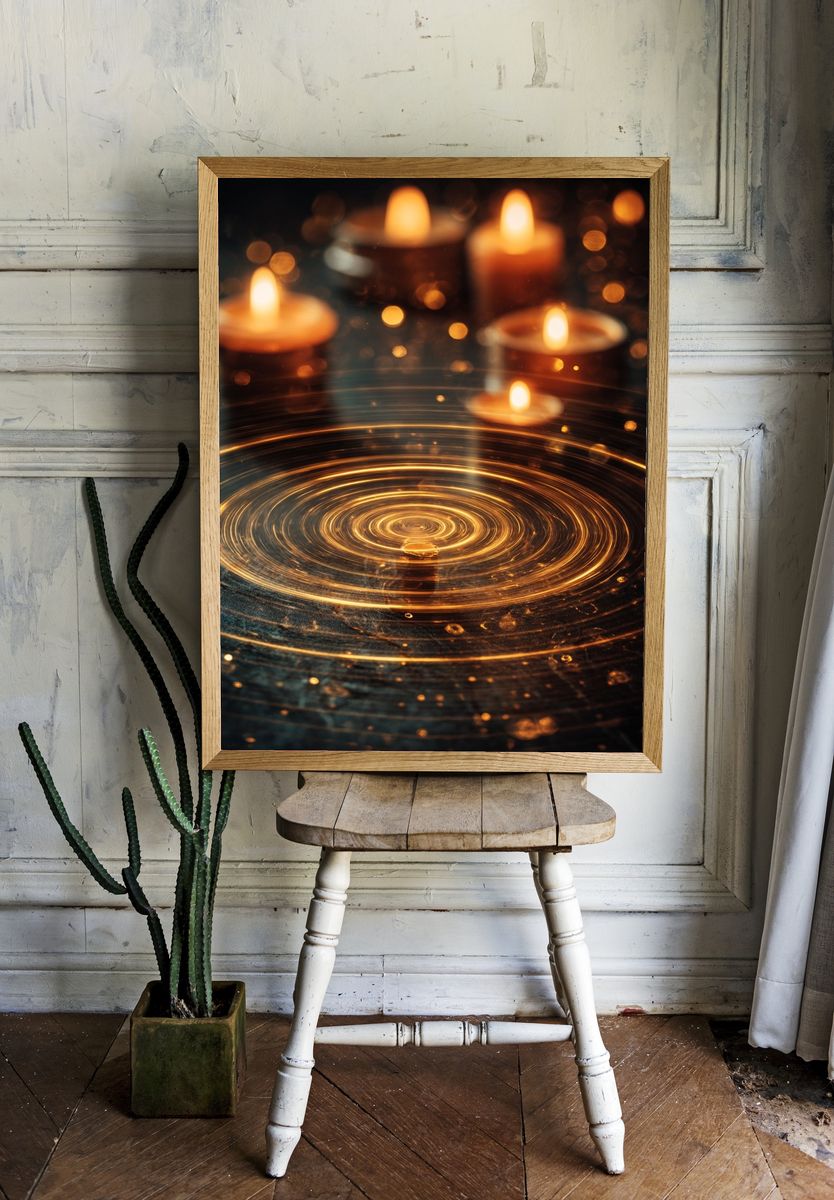Candlelight Ripples — Photography Print. — room view 1