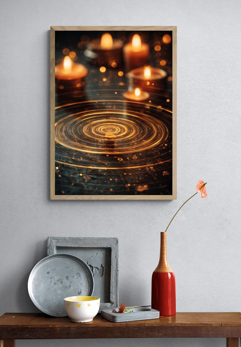 Candlelight Ripples — Photography Print. — room view 3
