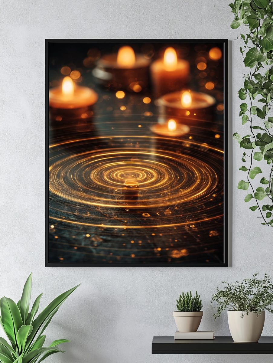 Candlelight Ripples — Photography Print. — room view 4