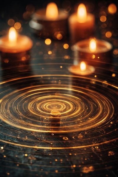 Candlelight Ripples — Photography Print. poster