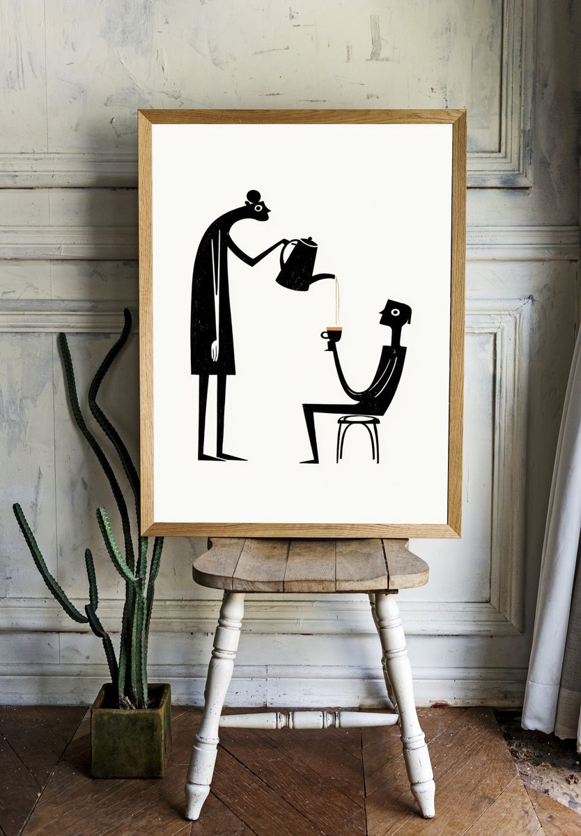 Coffee Ritual Typography Print. — room view 1