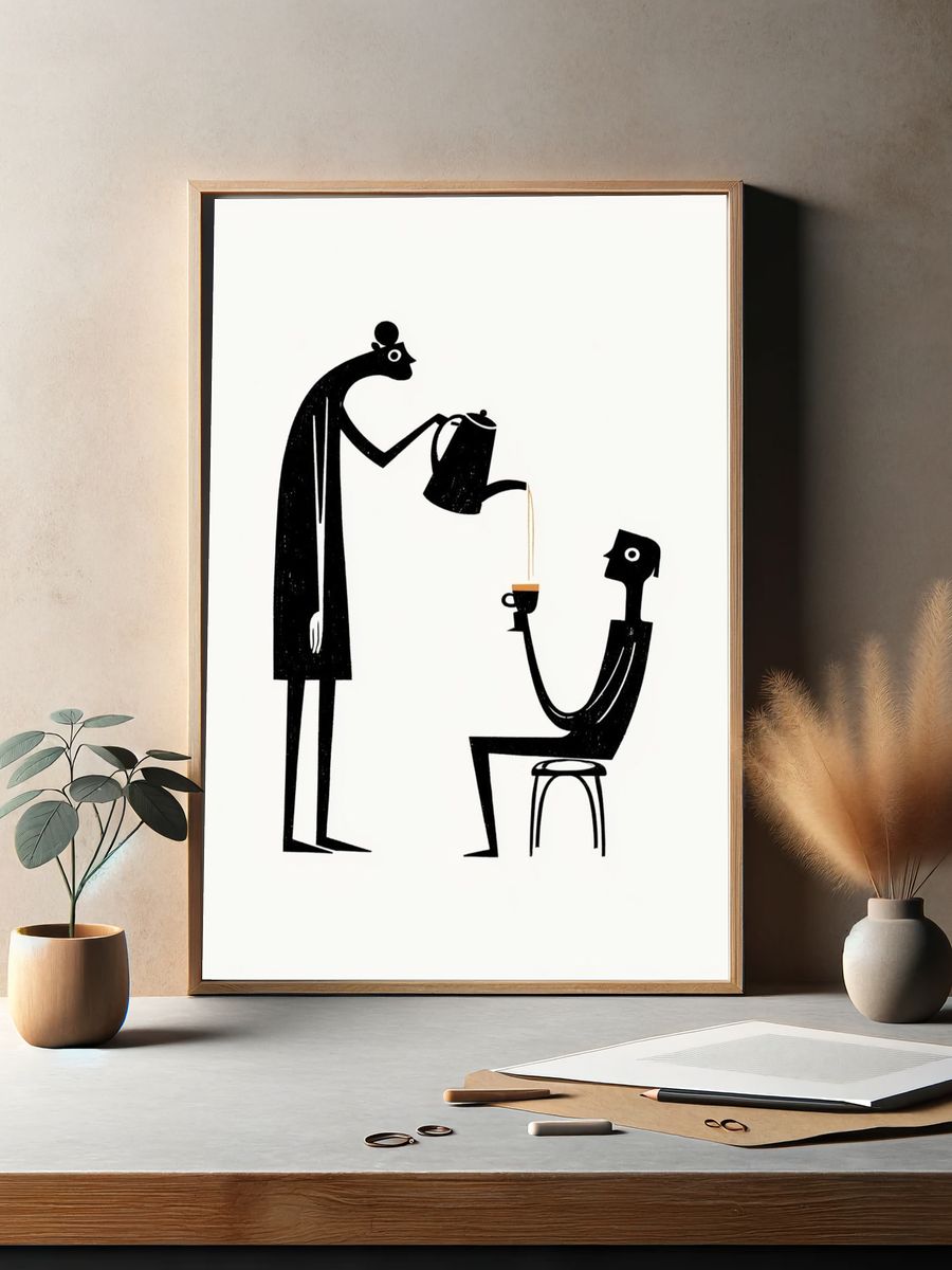 Coffee Ritual Typography Print. — room view 2
