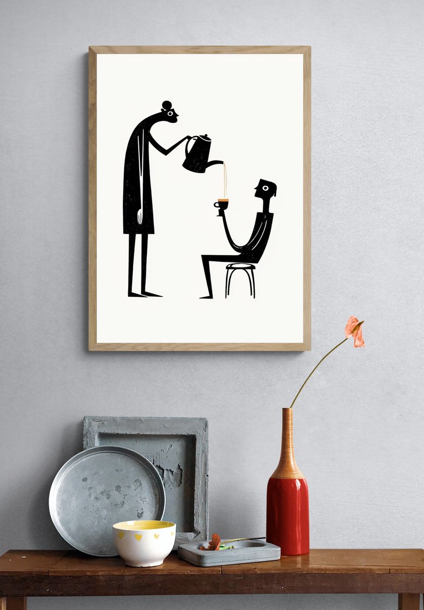 Coffee Ritual Typography Print. — room view 3