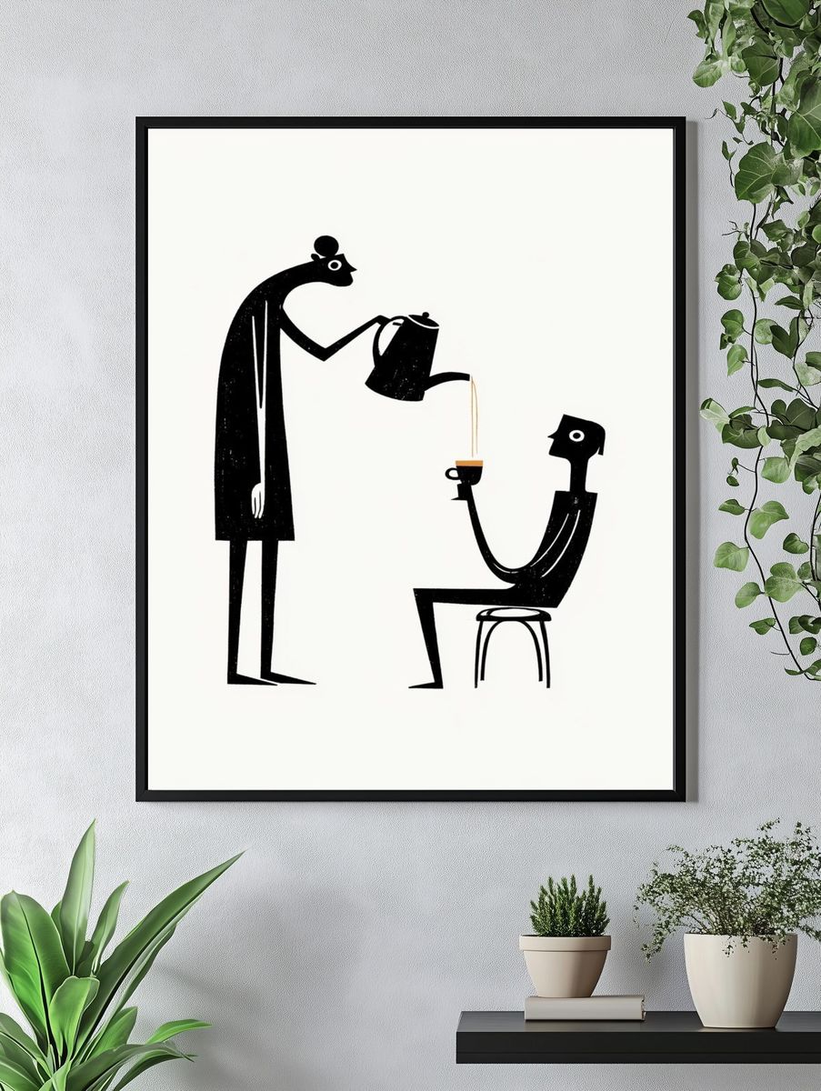 Coffee Ritual Typography Print. — room view 4