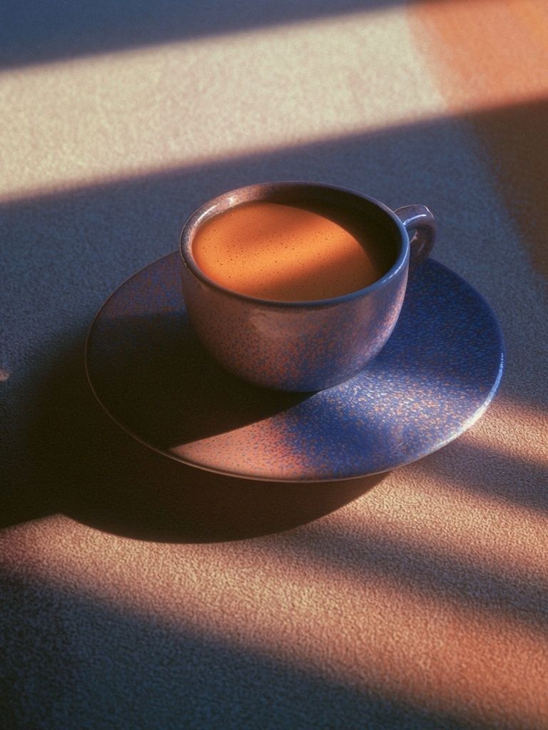 Sunlit Coffee Cup Photography Poster. poster — photography art