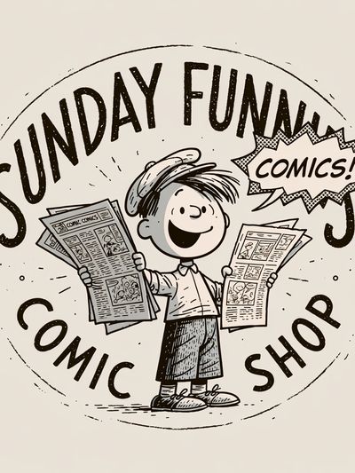 Sunday Funday Comic Shop Poster. poster