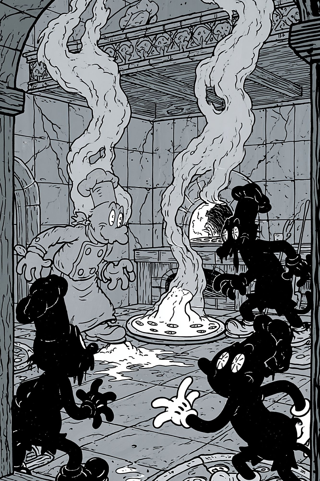 Mickey Mouse Kitchen Chaos Poster. poster detail