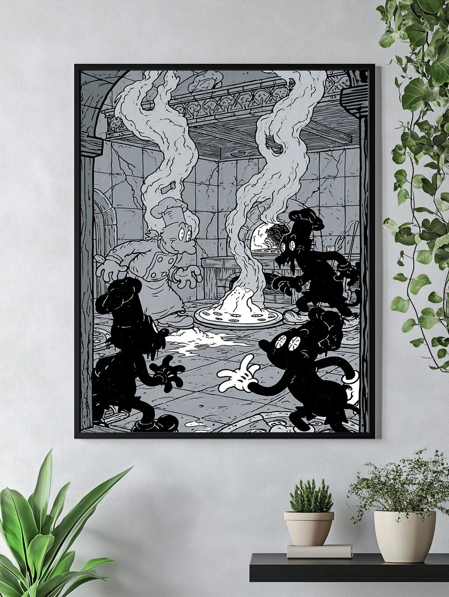 Mickey Mouse Kitchen Chaos Poster. — room view 4