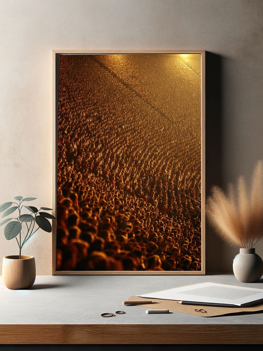 Concert Crowd Night Photography Poster. — room view 2