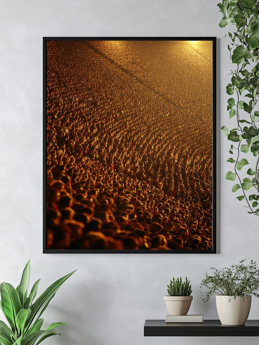 Concert Crowd Night Photography Poster. — room view 4