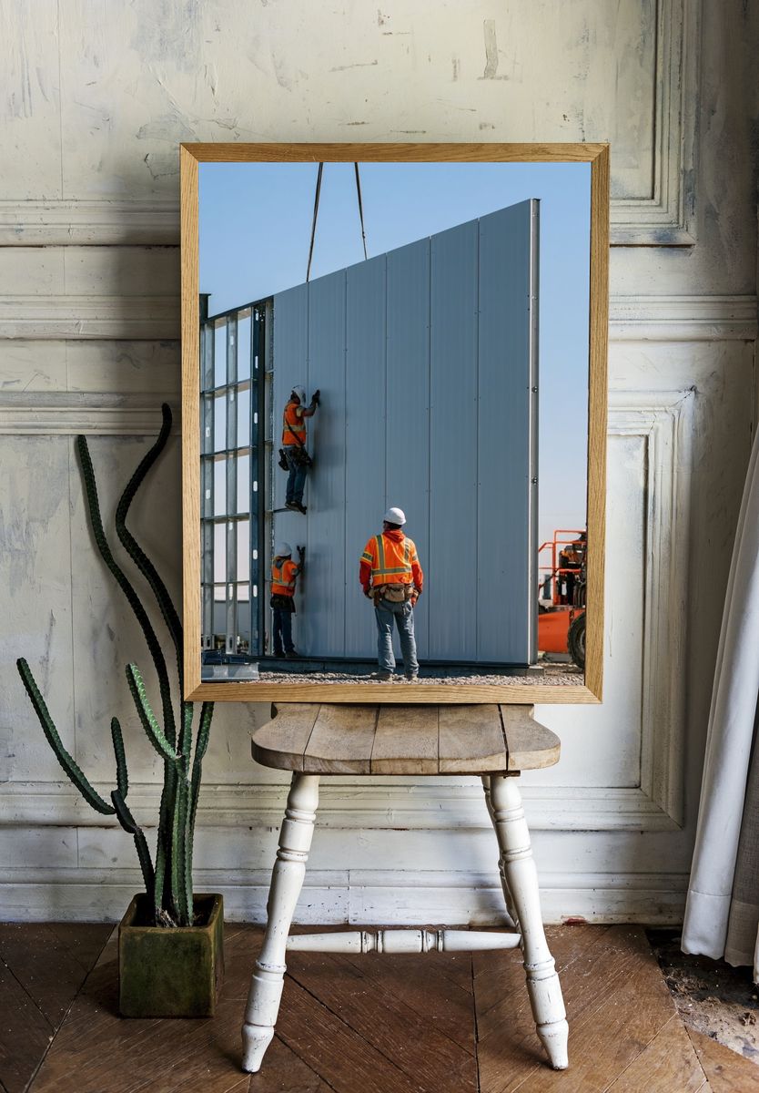Construction Crew Wall Panel Photography Poster. room preview