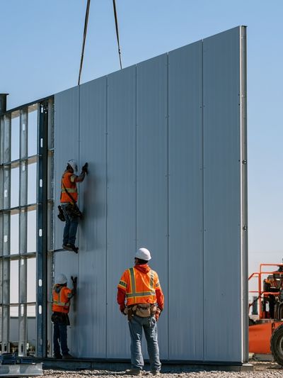 Construction Crew Wall Panel Photography Poster.