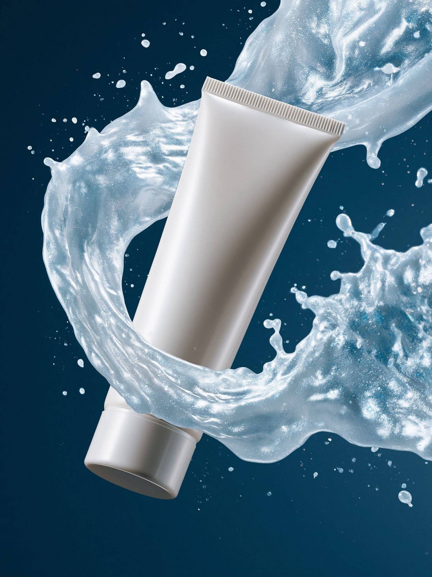 Cosmetic Tube Splash Illustration Poster. poster detail