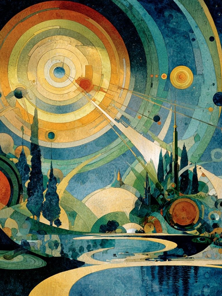 Cosmic Landscape — Abstract Print. poster — abstract art