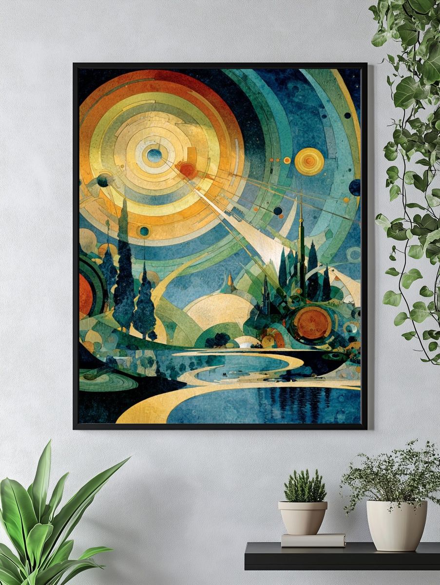 Cosmic Landscape — Abstract Print. — room view 4