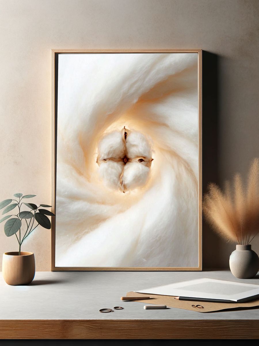 Cotton Blossom — Photography Print. — room view 2