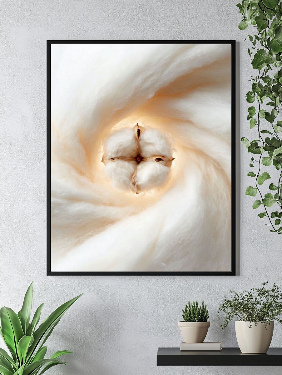 Cotton Blossom — Photography Print. — room view 4