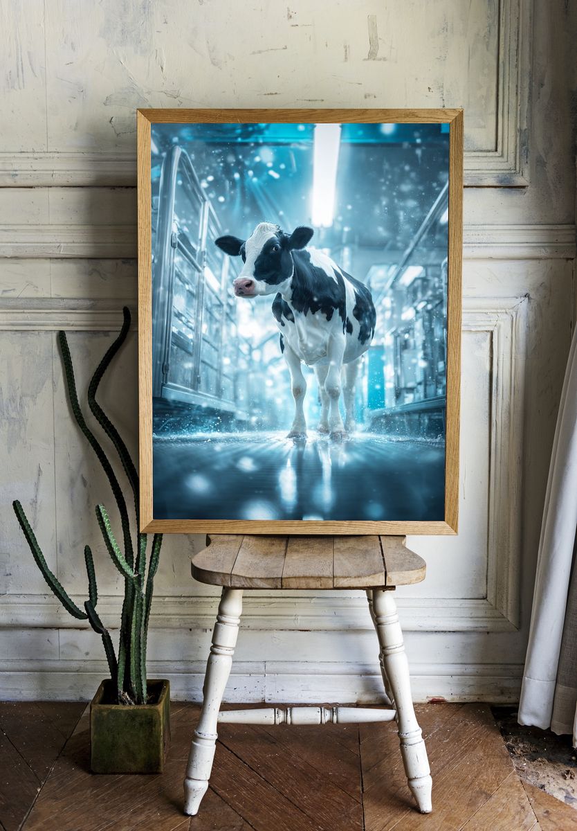 Curious Cow — Photography Print. — room view 1