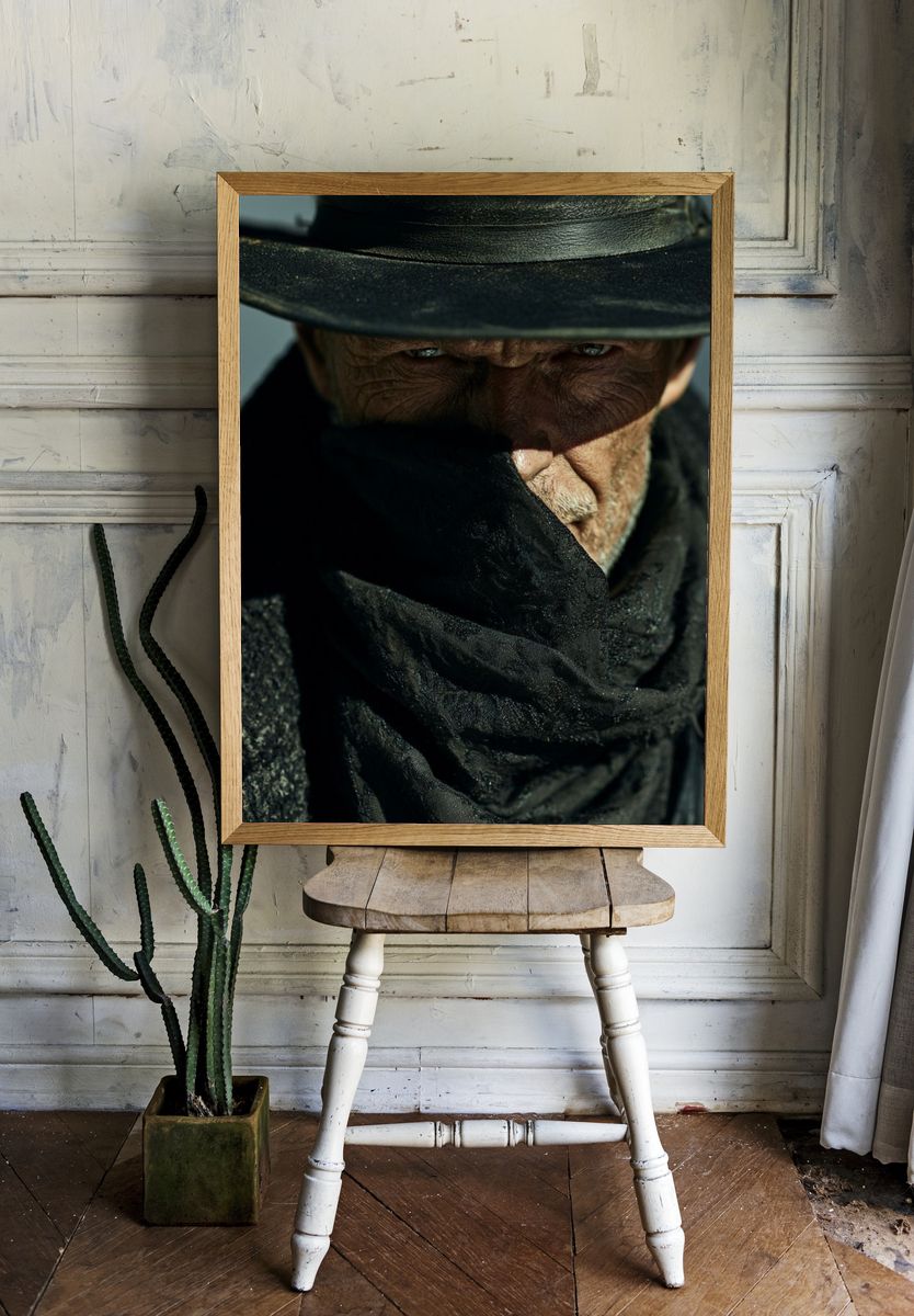 Cowboy Portrait Photography Poster. room preview