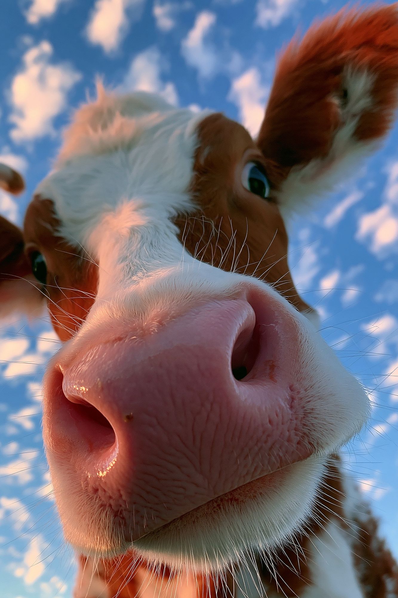 Curious Cow Close-Up Photography Poster. poster detail