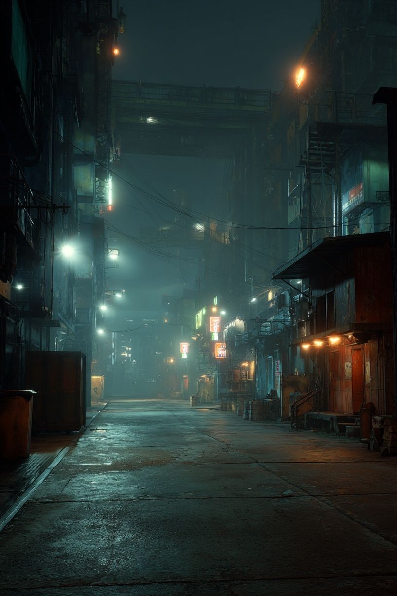 Cyberpunk Cityscape — Photography Print. poster detail