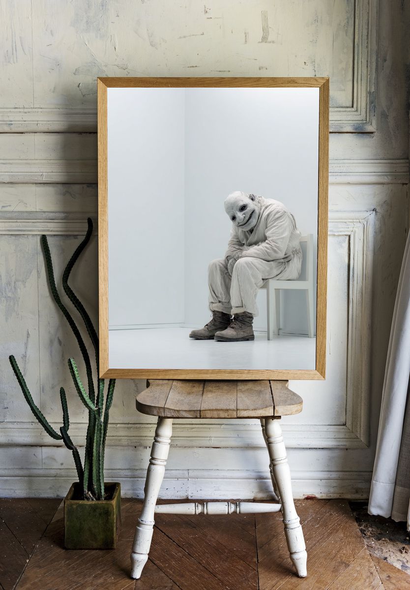 Creepy Clown Portrait Poster. — room view 1