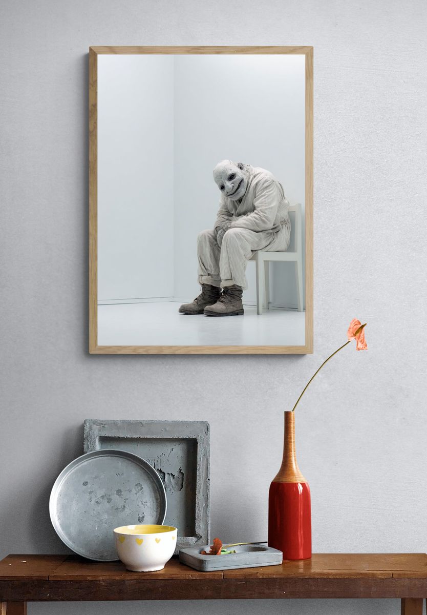 Creepy Clown Portrait Poster. — room view 3