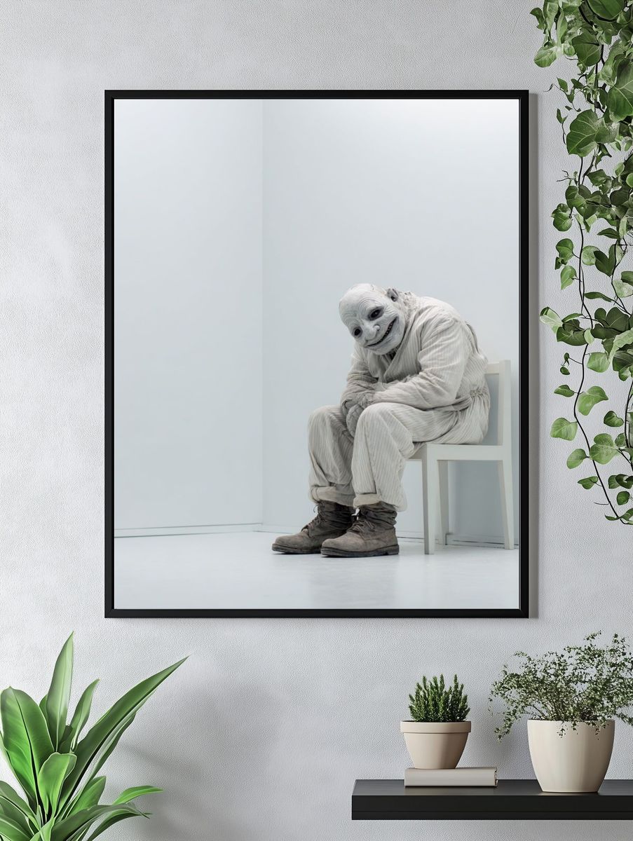 Creepy Clown Portrait Poster. — room view 4