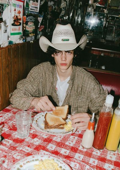 Cowboy at Diner