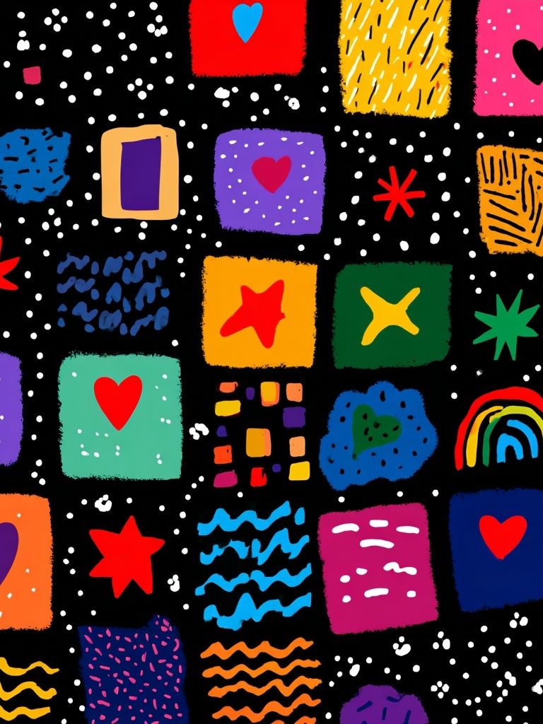 Colorful Patterns — Illustration Print. poster — illustration art