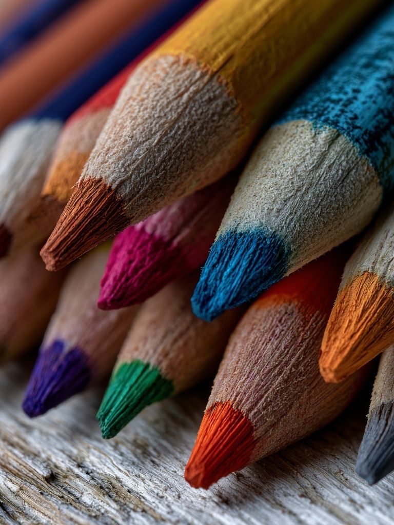 Colored Pencil Tips Photography Print. poster detail