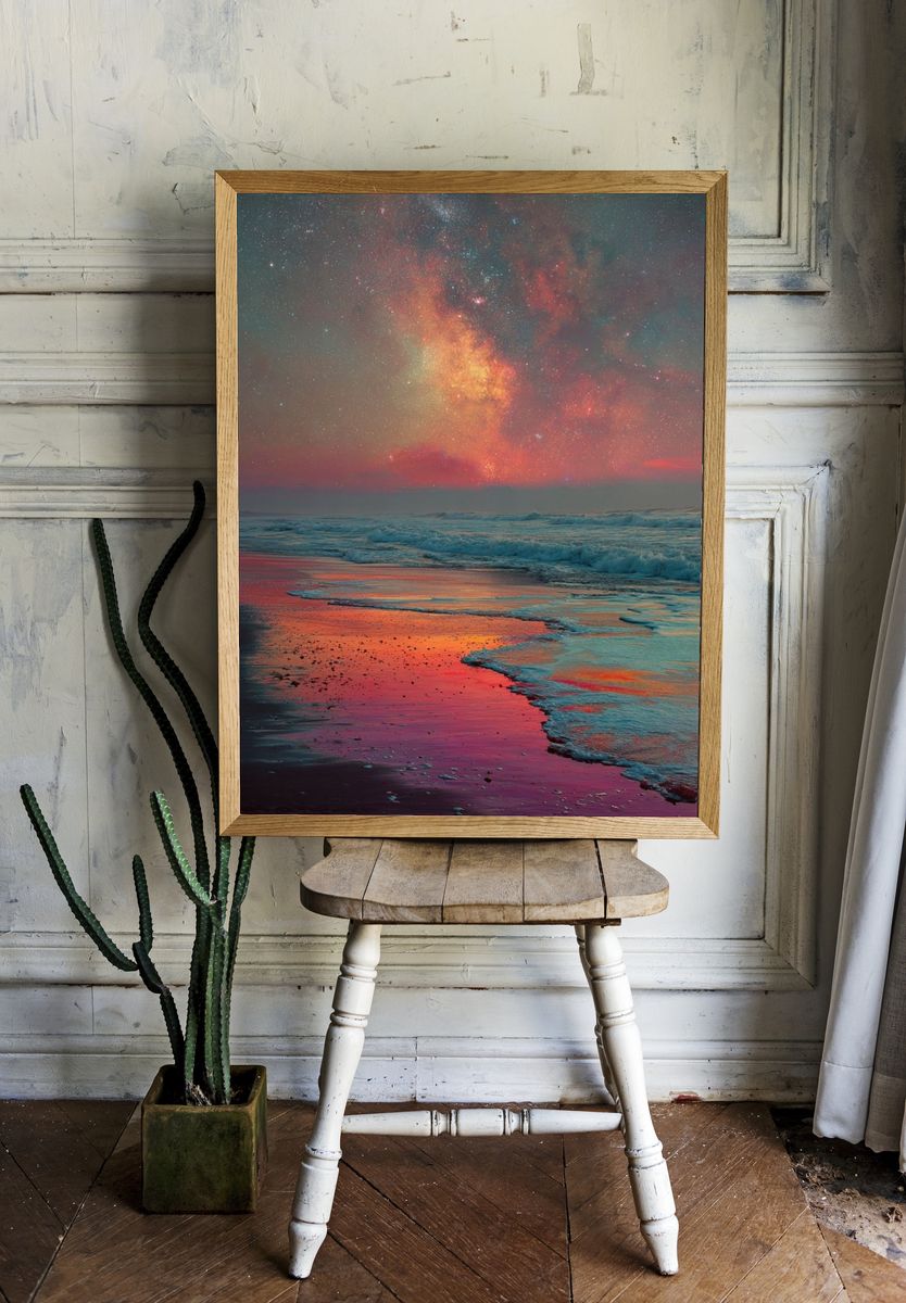 Cosmic Beach Sunset Poster room preview